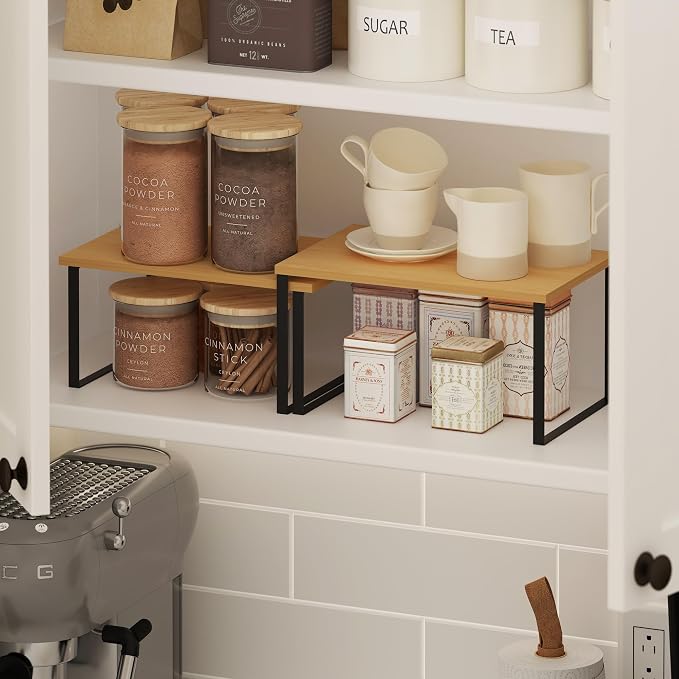 Furinno RAVEL Kitchen Countertop Organizer Set of 2, Nesting Counter Shelves - Image 2