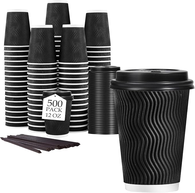 Lamosi 12 oz Disposable Coffee Cups by BuyNow
