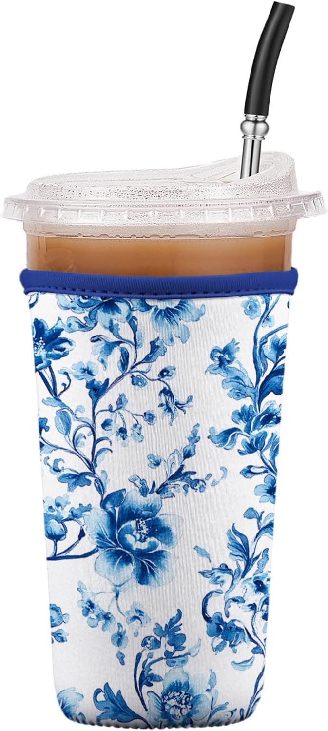Iced Coffee Sleeve Reusable Large 30-32oz by Cavllson
