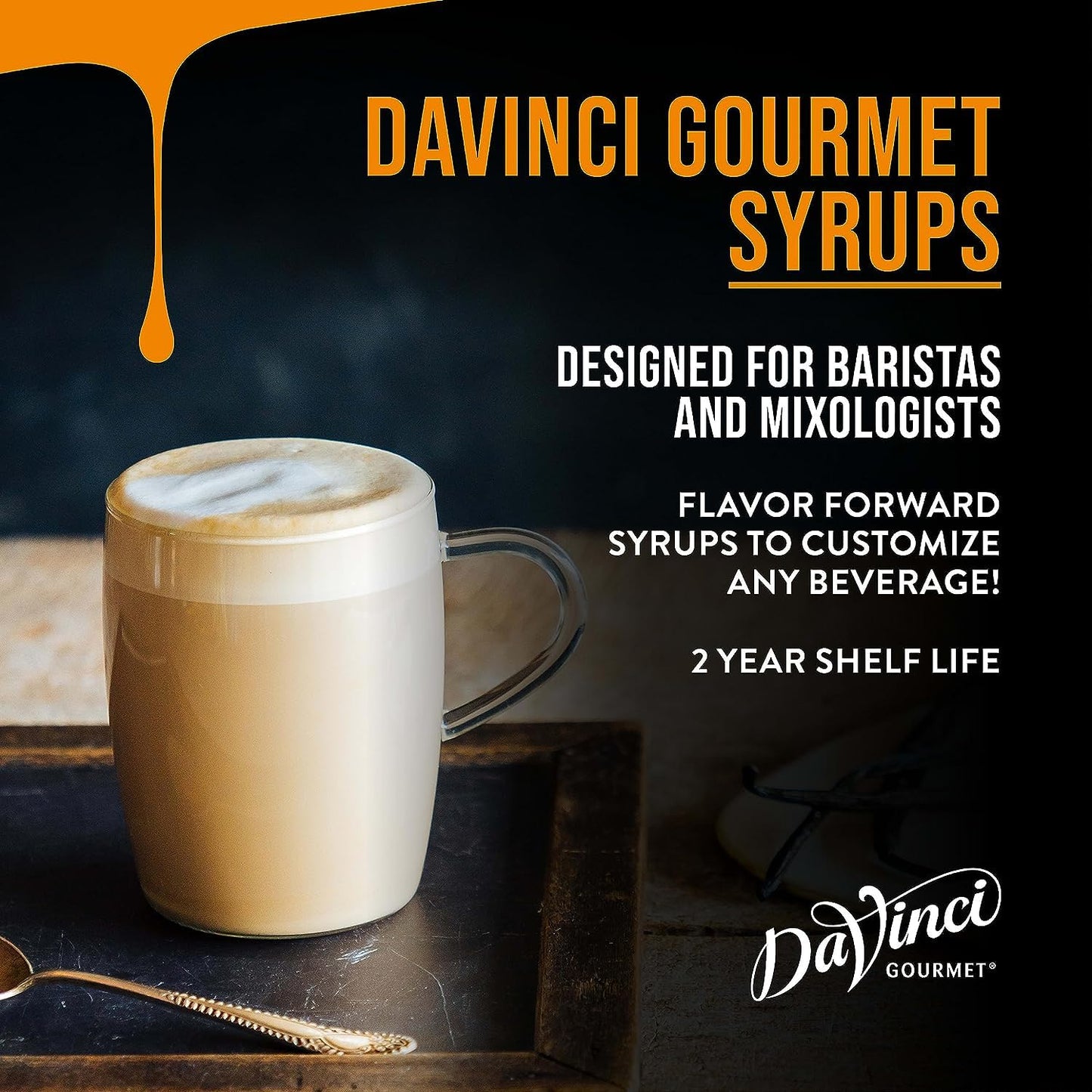 DaVinci Gourmet Classic Amaretto Syrup, 25.4 Fluid Ounces (Pack of 1)