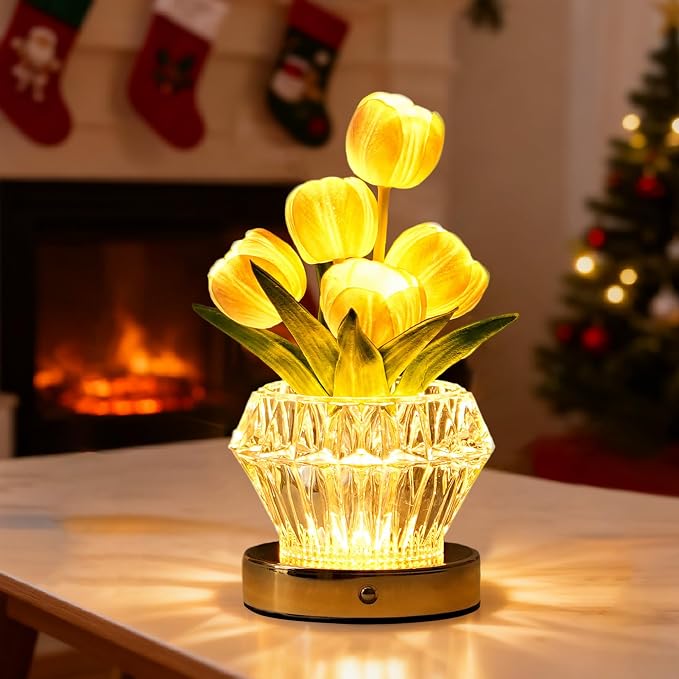 Artificial Purple Tulip Flower Lamp Night Light - Image 9