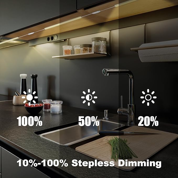 3PCS x 12inch Under-Counter Light Fixtures, LED Cabinet Lights - Image 4