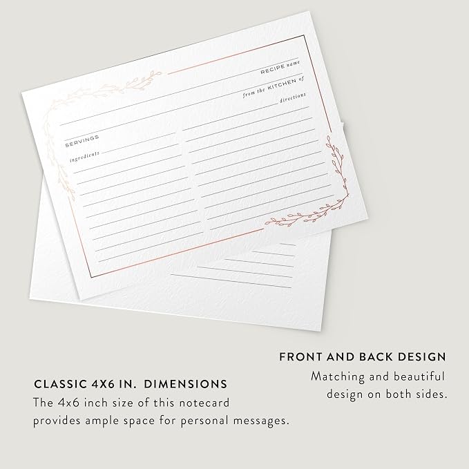 Dashleigh Rose Gold Foil Recipe Cards - Image 5