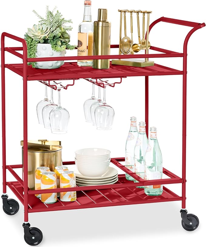 Best Choice Products Rolling Bar Cart, Mobile Home Bar Serving Cart, Serving by Unknown