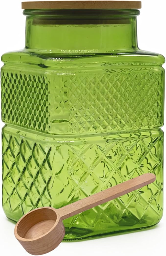 Viovian 60oz Green Glass Jar by Viovian