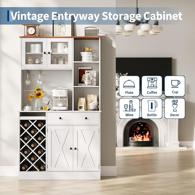 IDEALHOUSE 72 Inch Tall Kitchen Pantry Cabinet - Image 5