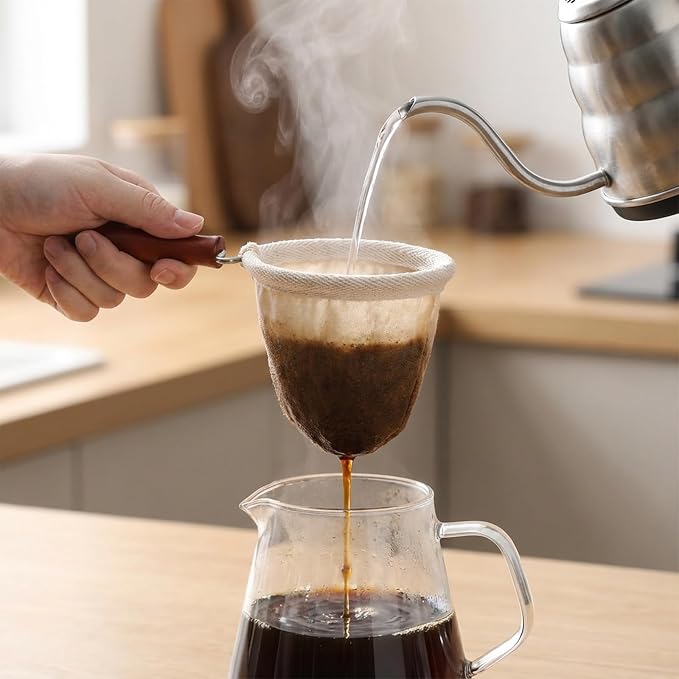 Cloth Coffee Filter Coffee Pour Over Filters Coffee-Filter Washable Flannel - Image 5