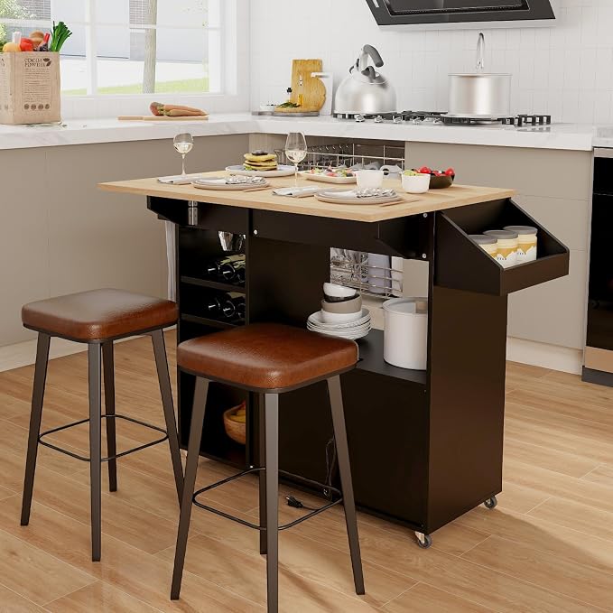 Giantex Rolling Kitchen Island Cart - Image 2
