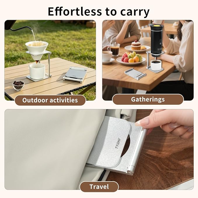 Pour over Dripper Stand, Portable & Foldable Espresso Machine Stand - Image 6