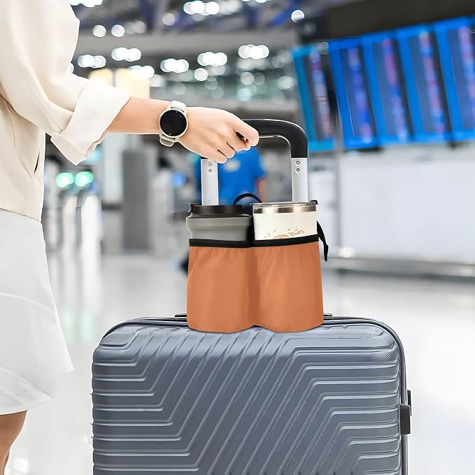 DOMIKING Orange Travel Luggage Cup Holder - Image 5