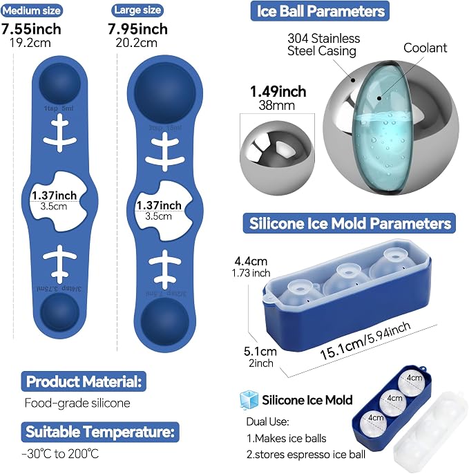 Espresso Cooling Ball Set for Morning Brew & Home Bar - Image 6