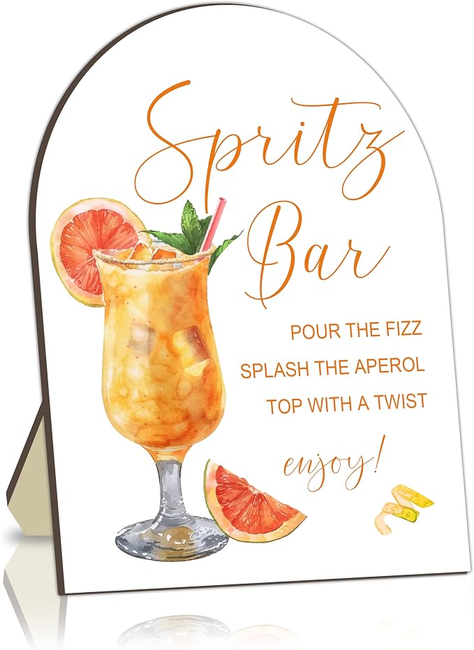 Aperol Spritz Bar Sign, Cocktail Bar Recipe Sign by Unknown