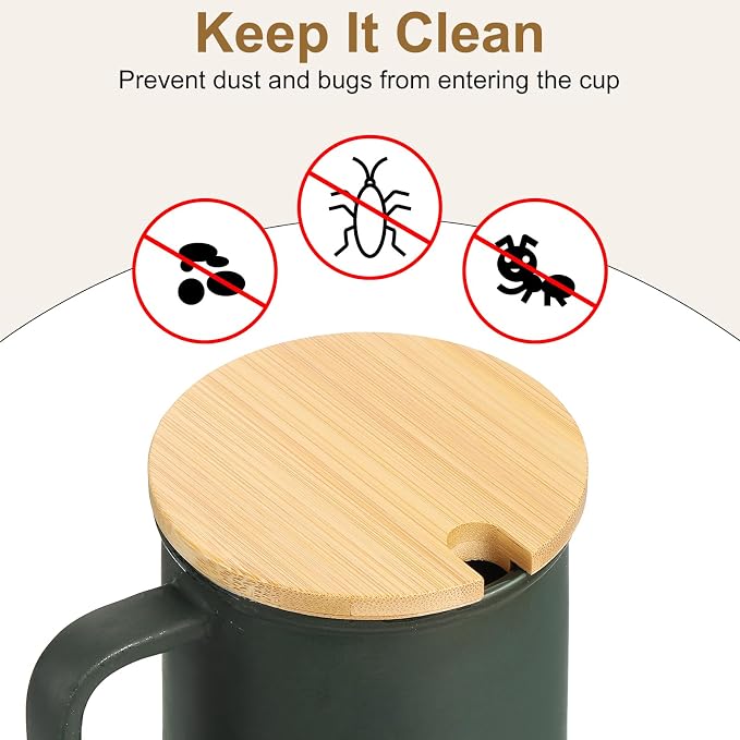 uxcell 4Pcs Bamboo Cup Lid - Image 4