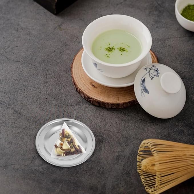 VOSAREA Stainless Steel Tea Bag Holder Round Coaster - Image 10