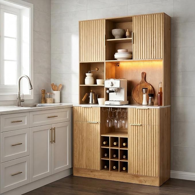 VEVOR Wine Cabinet, Coffee Bar Cabinet - Image 8