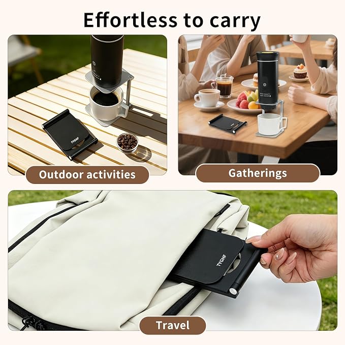 Pour Over Coffee Maker Stand, Foldable Portable Electric Espresso Machine Stand - Image 6