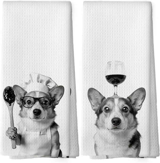 Funny Corgi Hand Towels, Corgi Gifts by XPH