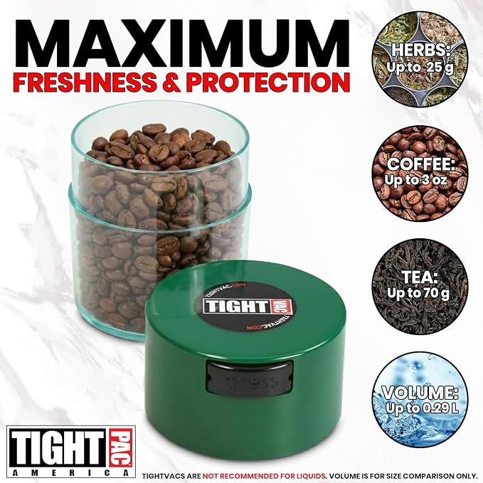 Tightvac - Premium Airtight Herb Storage Container - Holds ½ oz to 3 ounces - - Image 8