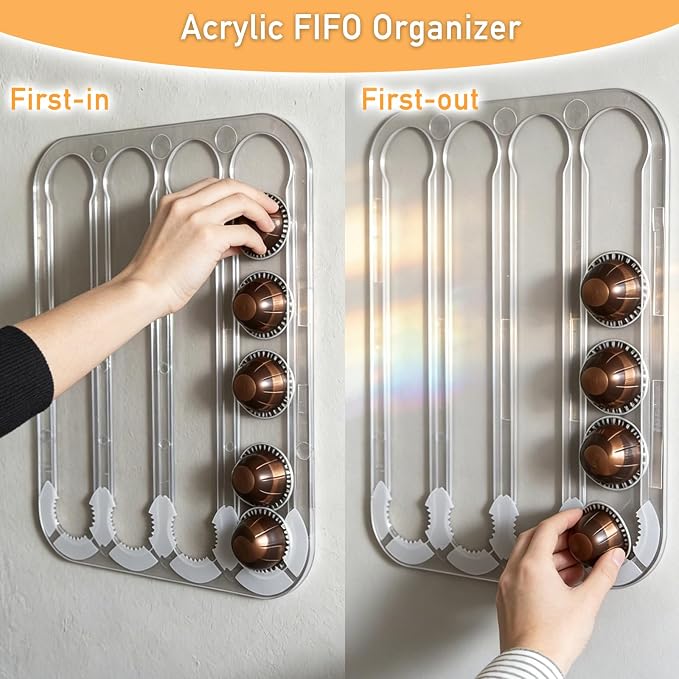 Nespresso Vertuo Pods Holder Wall Mounted, Side Mount Coffee Pod Organizer - Image 2