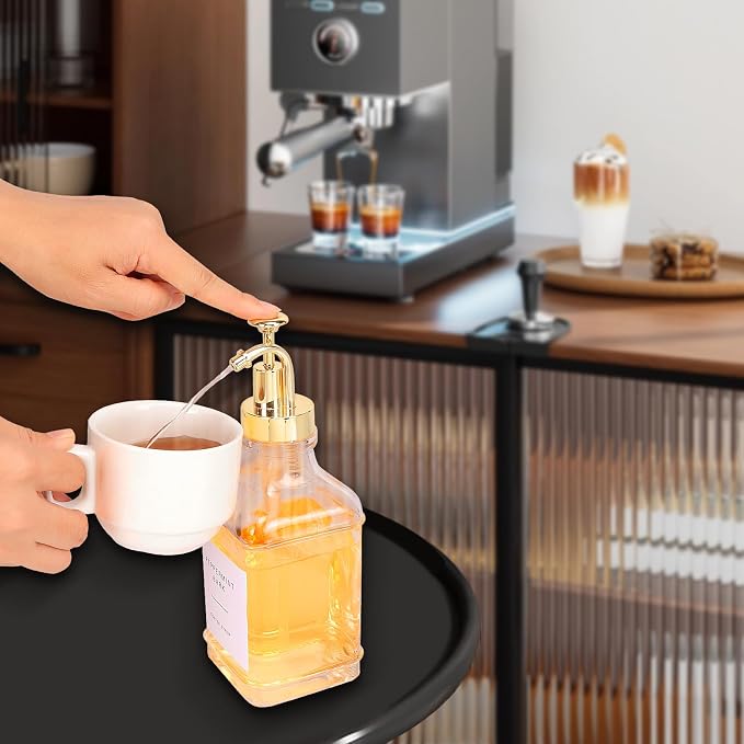 Coffee Syrup Dispenser for Coffee Bar, Refillable Maple Syrup Storage, Coffee - Image 5