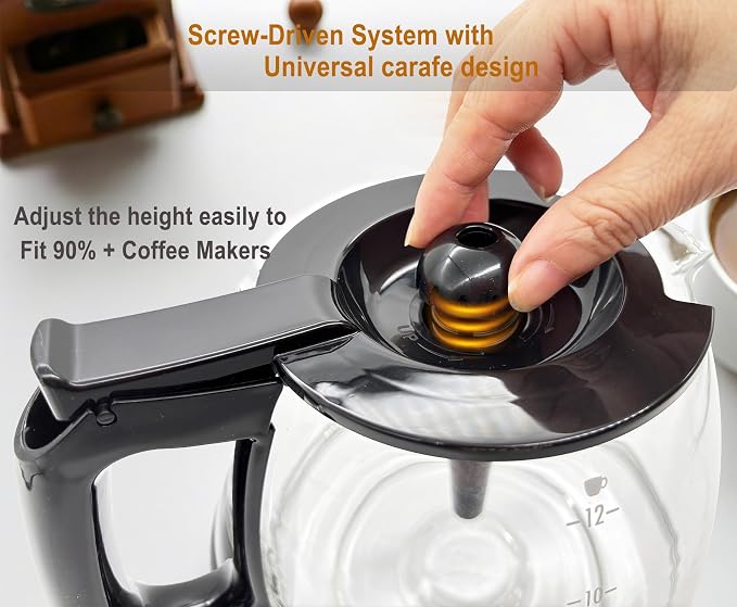 12-Cup Glass Coffee Pot Replacement, Universal and Adjustable, Compatible - Image 3