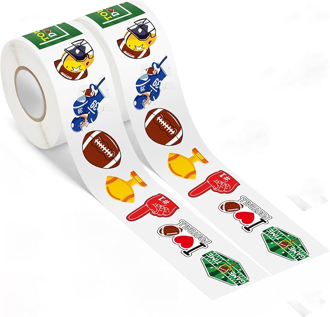 Haooryx American Football Sticker Roll, Self Adhesive, Waterproof Vinyl by Haooryx