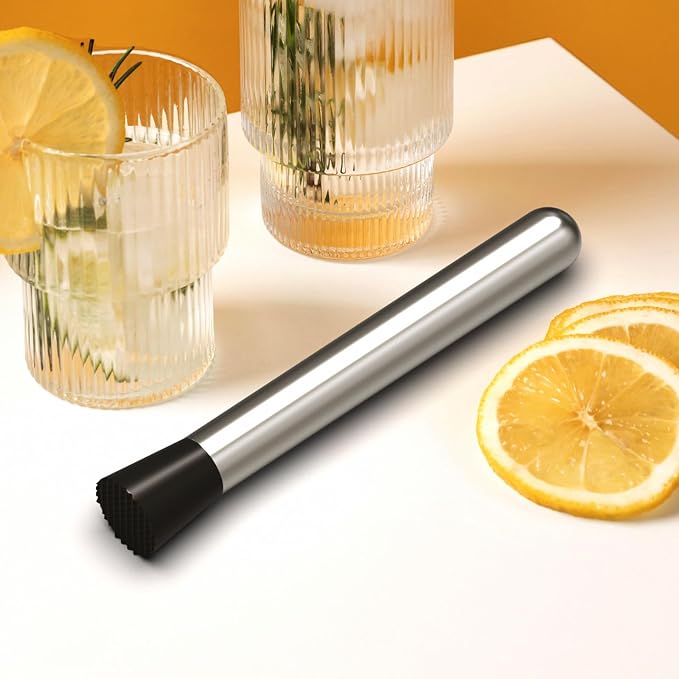 Ohtomber 8" Muddler for Cocktails, Stainless Steel Cocktail Drink Muddler - Image 7