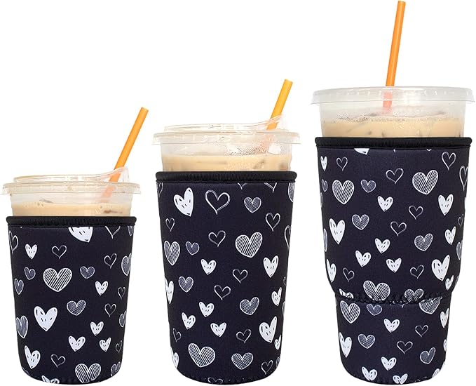 3 Pack Reusable Iced Coffee Sleeves by Xumbtvs