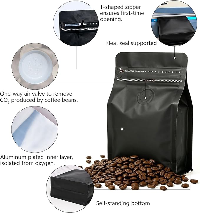 50pcs Coffee Bags with Valve - Image 4
