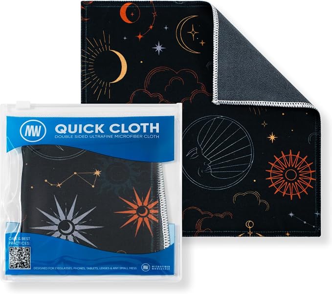 Microfiber Wholesale Quick Cloth Glasses Cleaning Cloths–8x8 Astrology 1-Pack by MicrofiberWholesale