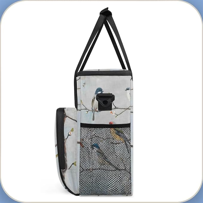 Farmhouse Bird Coffee Maker Carring Bag, Large Insulated Storage Organizer Case - Image 4