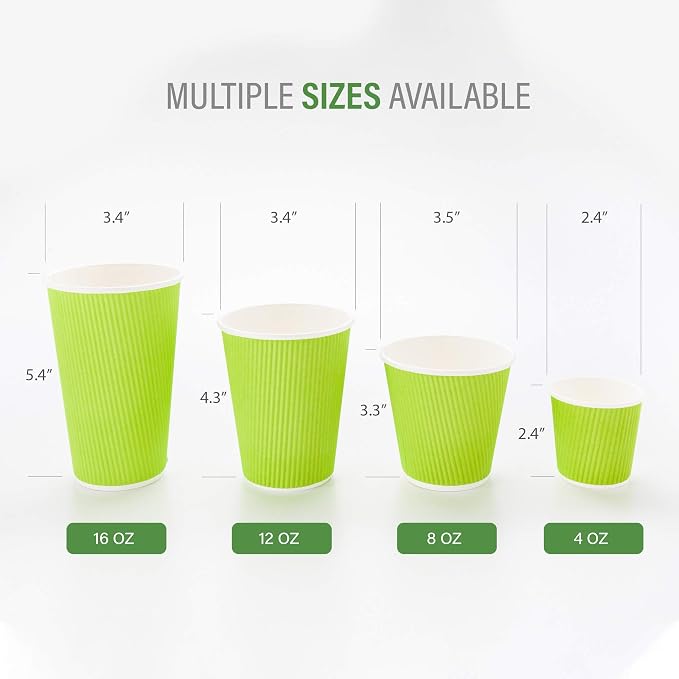 Restaurantware Ripple Wall Coffee Cup 25 Count 12 Ounce Insulated Hot Beverage - Image 3