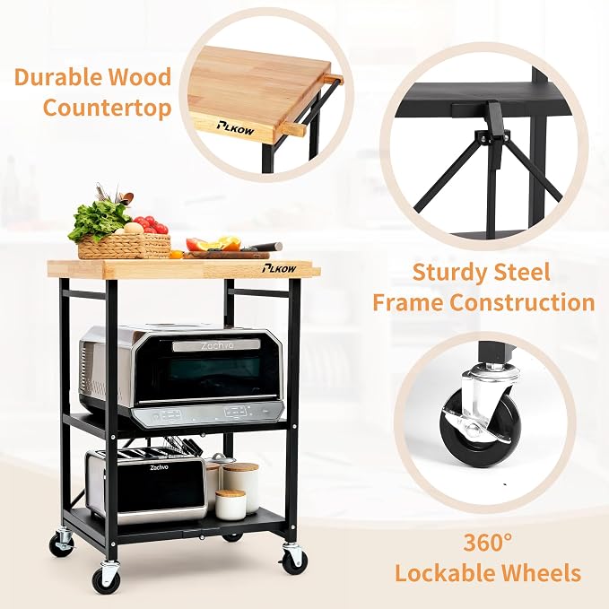 PLKOW Foldable Kitchen Cart - Image 4