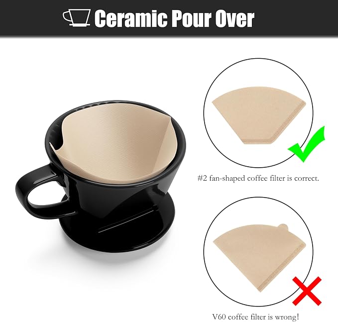 Coffee Pour Over, Ceramic Coffee Dripper - Image 5