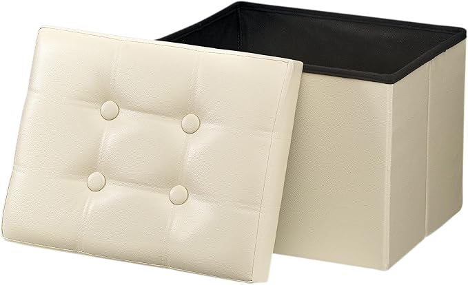 Bsketa Storage Ottoman, Folding Foot Stool by Bsketa