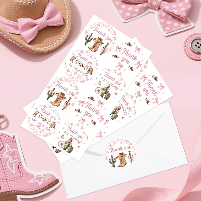 Serencatcher Cowgirl Bow Birthday Party Decorations - Image 2