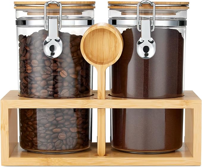 Yangbaga 2Pcs Coffee Sugar Canisters by Hanber
