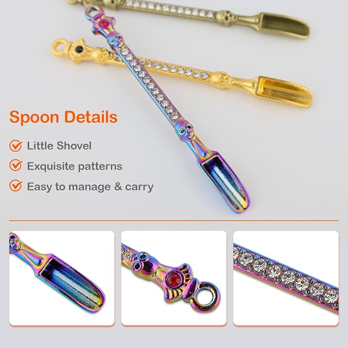 6-Pack Mini Spoons Metal Tiny Shovels 3-Inch Small Medicine Spoon - Image 3