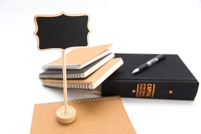 15 Pack Wood Mini Chalkboard Signs Small Rectangle Chalkboards Blackboard - Image 9
