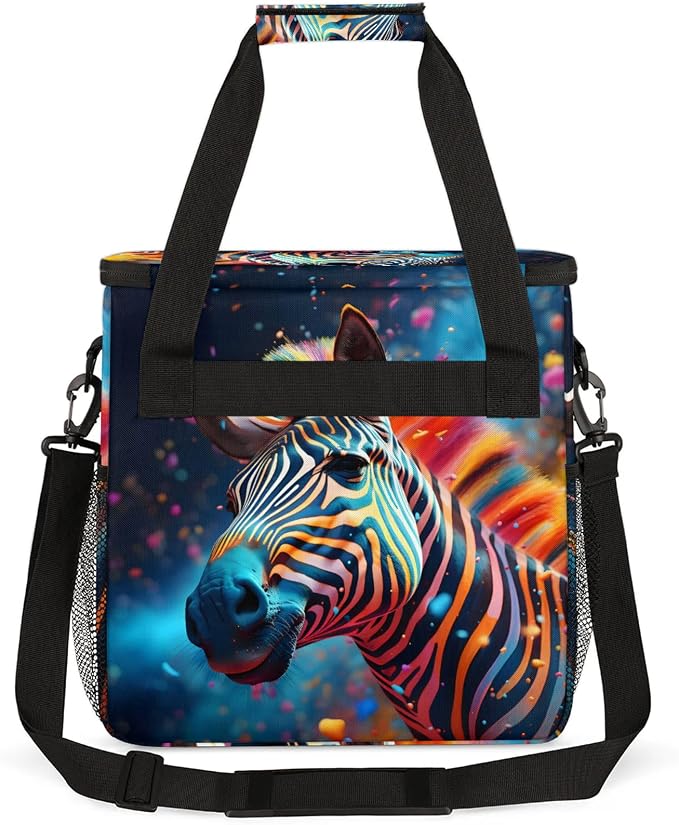 Funny Zebra Coffee Maker Carring Bag, Large Insulated Storage Organizer Case - Image 5