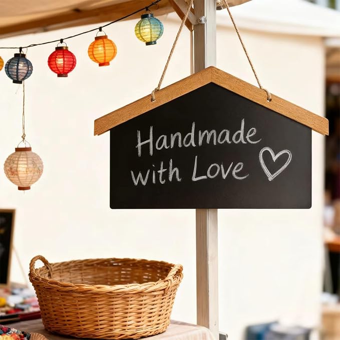 Chalkboard, House Design, 8.35"x13.46" Small Chalkboard Sign, Double Sided Use - Image 8