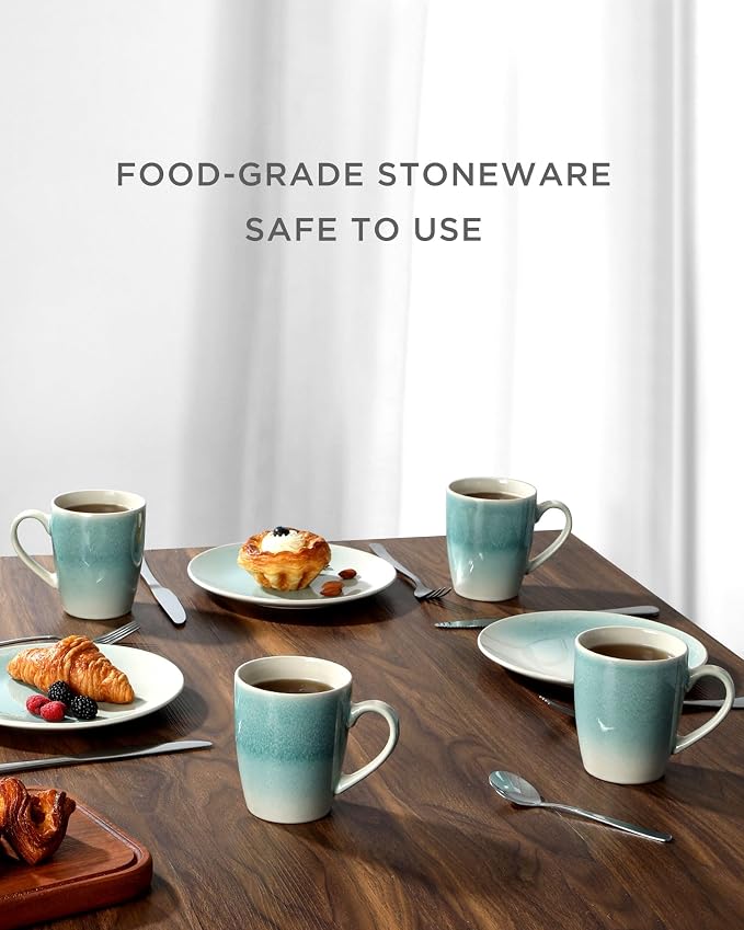 famiware Coffee Mugs Set, 13oz Mug Set of 4, Stoneware Cups - Image 5