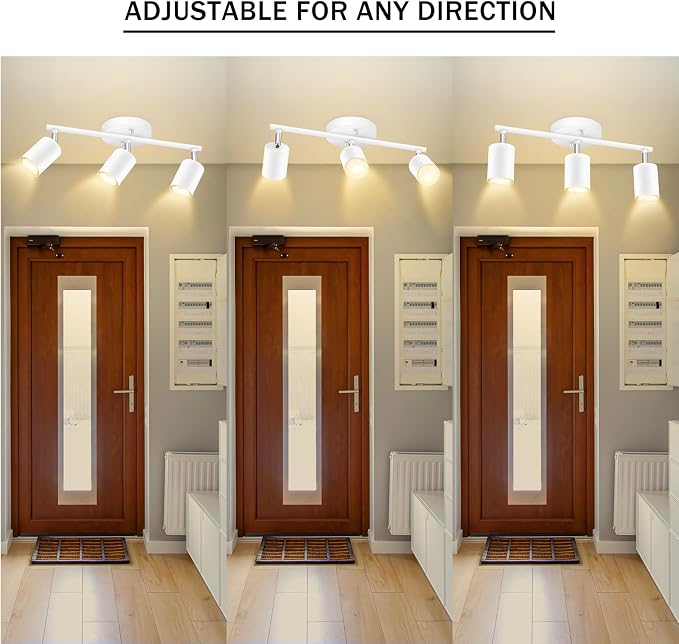 BoostArea LED 3 Light Track Lighting Kit, Flexibly Rotatable Light Head - Image 7