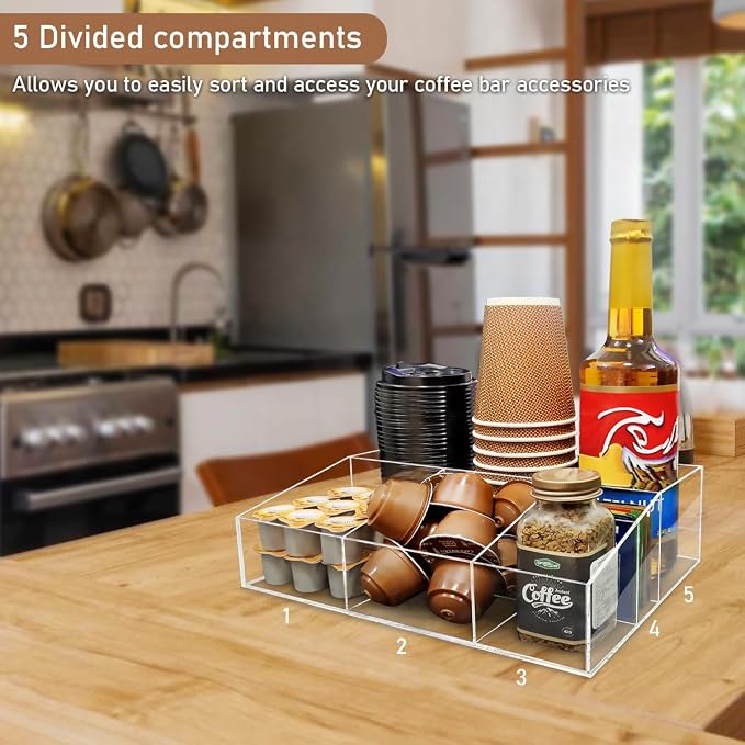 Acrylic Coffee Bar Station Organizer - Image 3