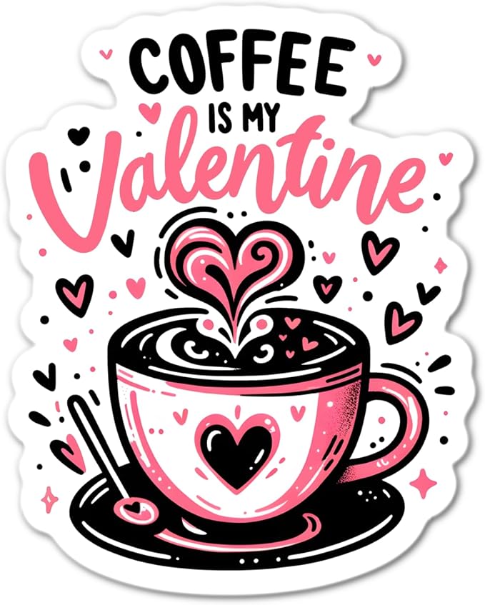 3" Iced Coffee is my love language pink Laminated Laptop Sticker Iced Coffee by Handmade