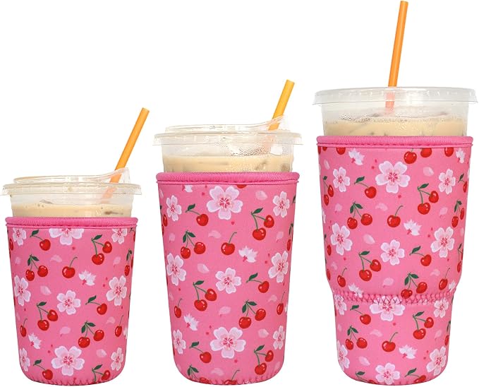 3 Pack Reusable Iced Coffee Sleeves by Xumbtvs