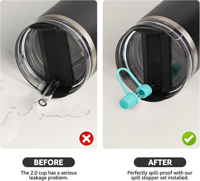 MOLOSLEEVE 21 Colors Straw Toppers Include A Set of Leak-proof Plugs, - Image 5