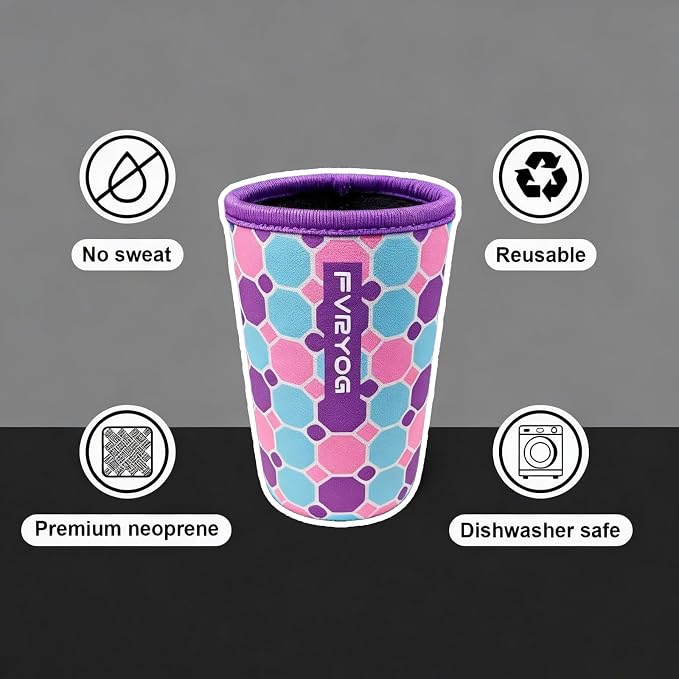 Reusable Insulated Neoprene Iced Coffee Sleeves - Image 5