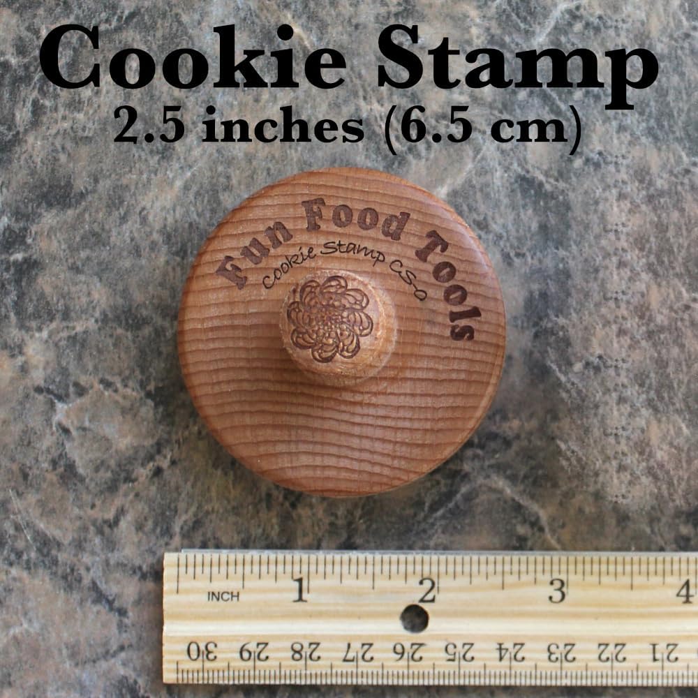 Wood Cookie Stamp, 2.5 Inch (Spade Poker Chip CS-109)