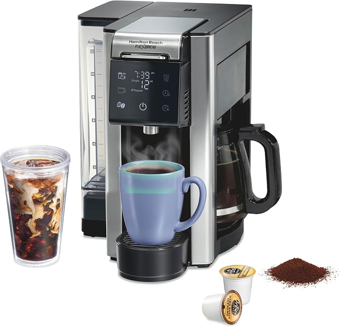 Hamilton Beach Flexbrew Advanced 5-in-1 Programmable 12 Cup Drip and Single by HamiltonBeach